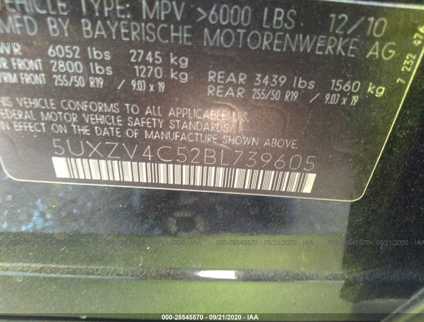 5UXZV4C52BL739605