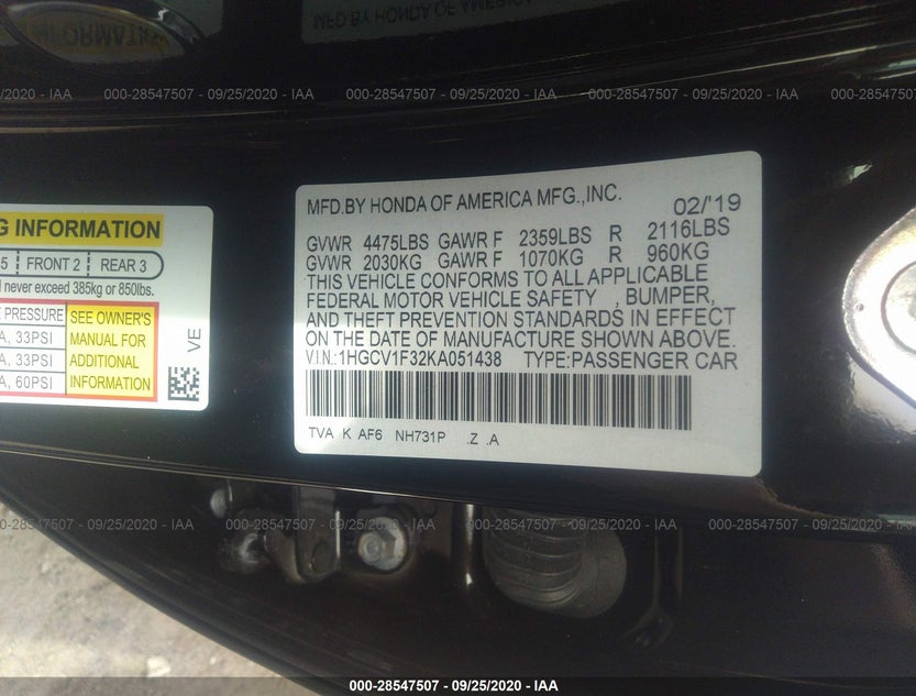 1HGCV1F32KA051438