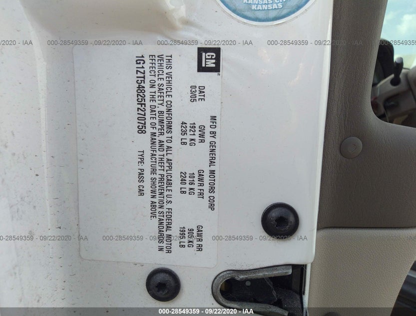 1G1ZT54825F270758