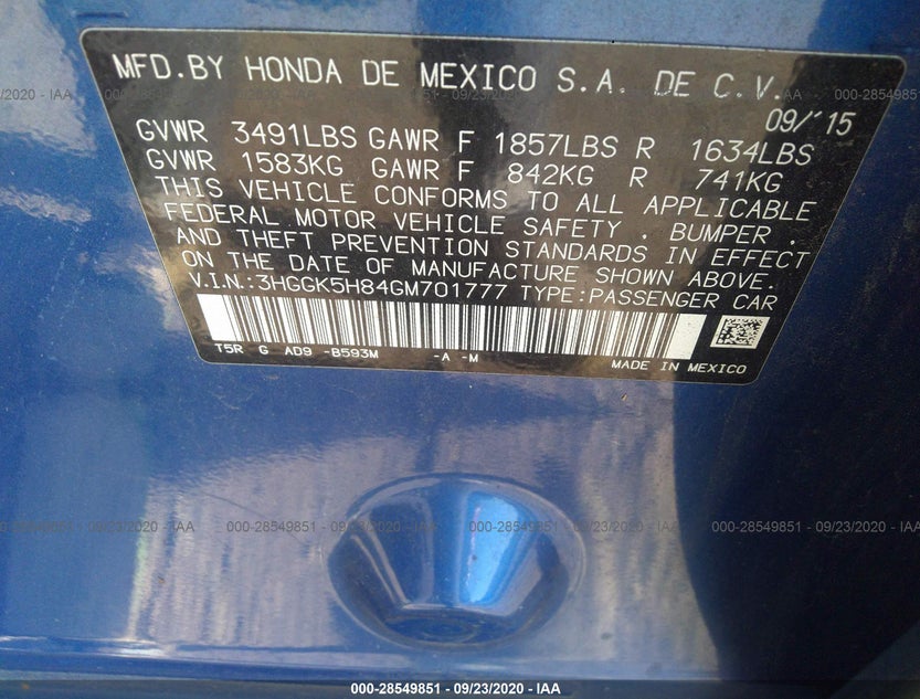 3HGGK5H84GM701777