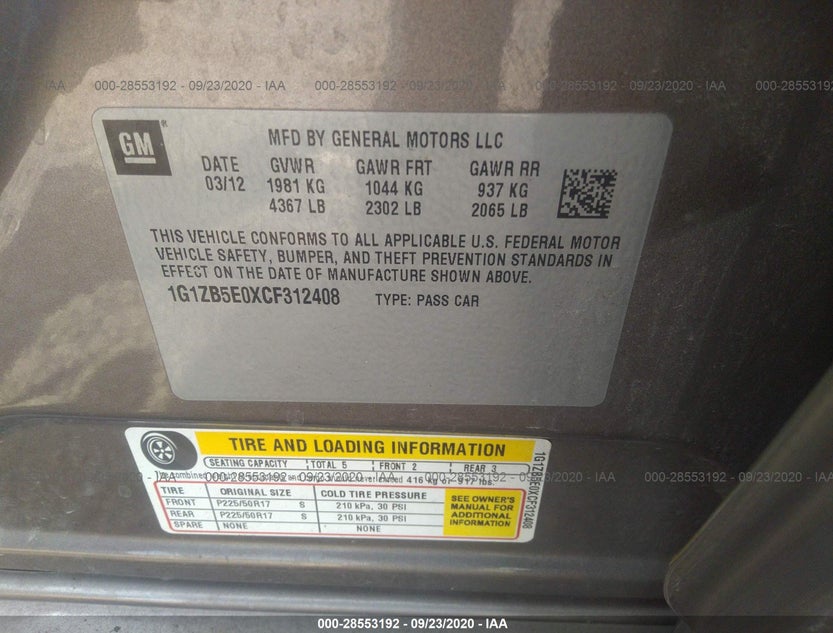 1G1ZB5E0XCF312408