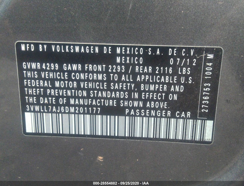 3VWLL7AJ6DM201177