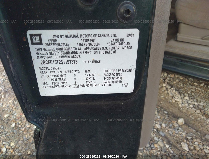 2GCEC13T251157873