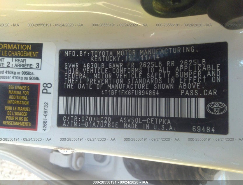 4T1BF1FK6FU894864