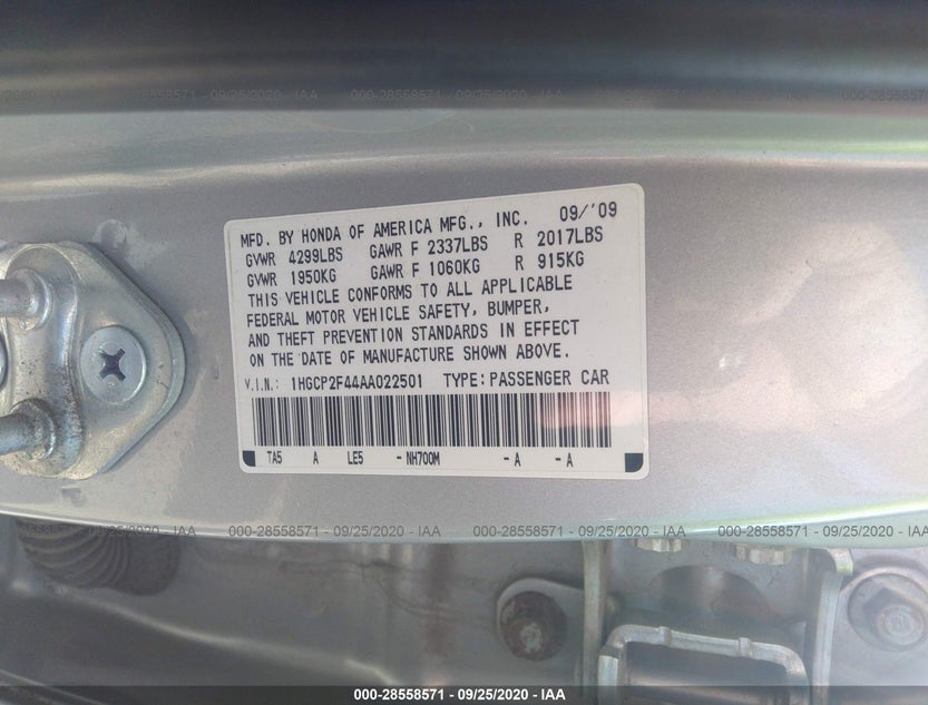 1HGCP2F44AA022501