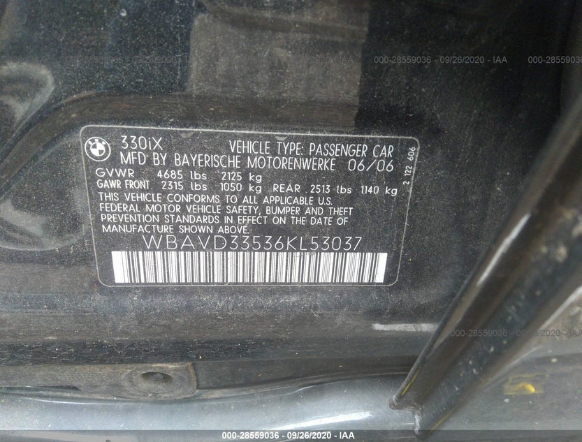 WBAVD33536KL53037