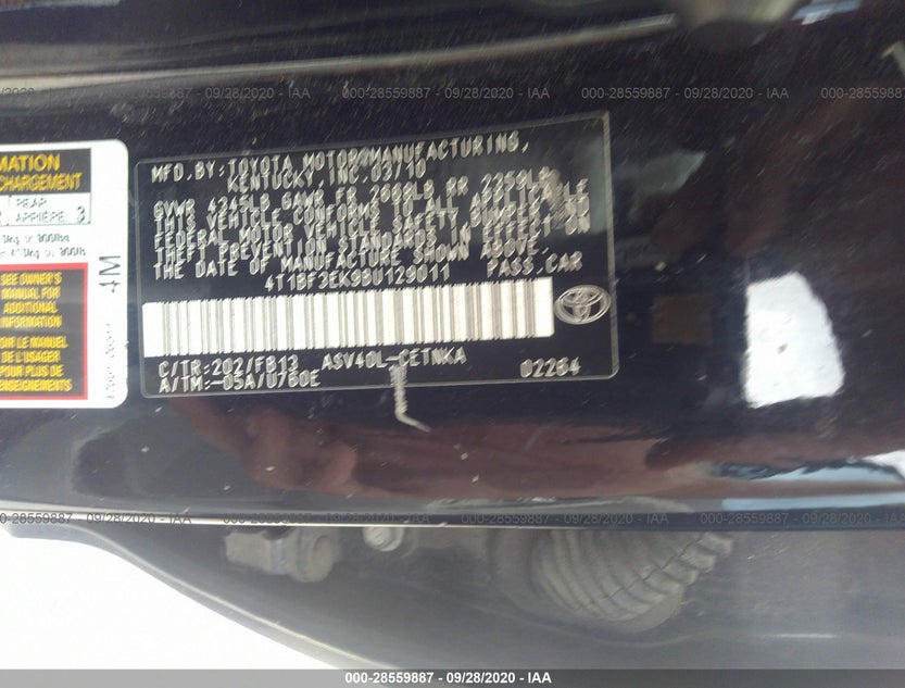 4T1BF3EK9BU129011