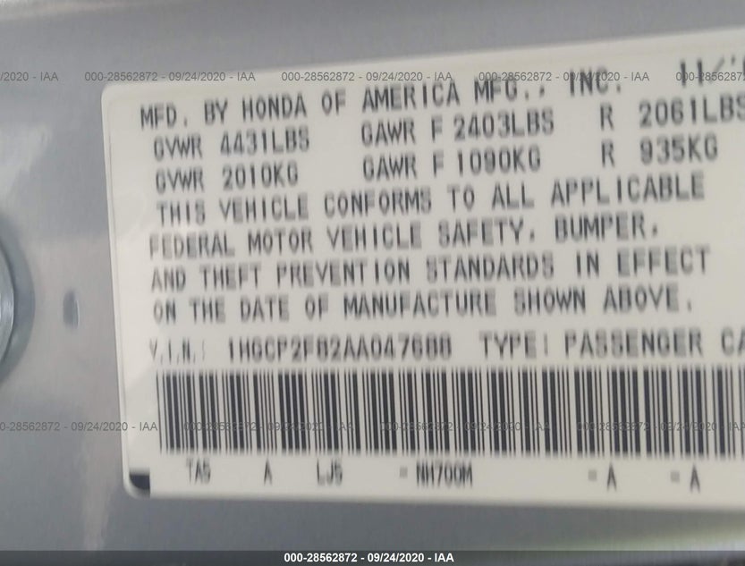 1HGCP2F82AA047688