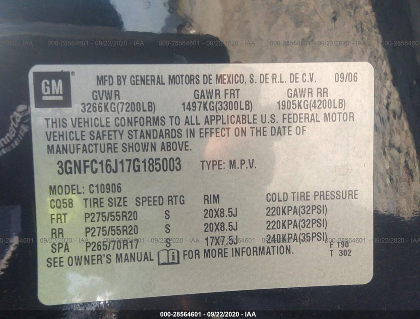 3GNFC16J17G185003