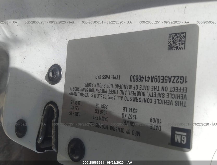 1G2ZA5E09A4146650