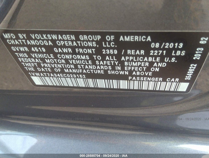 1VWAT7A34EC023152