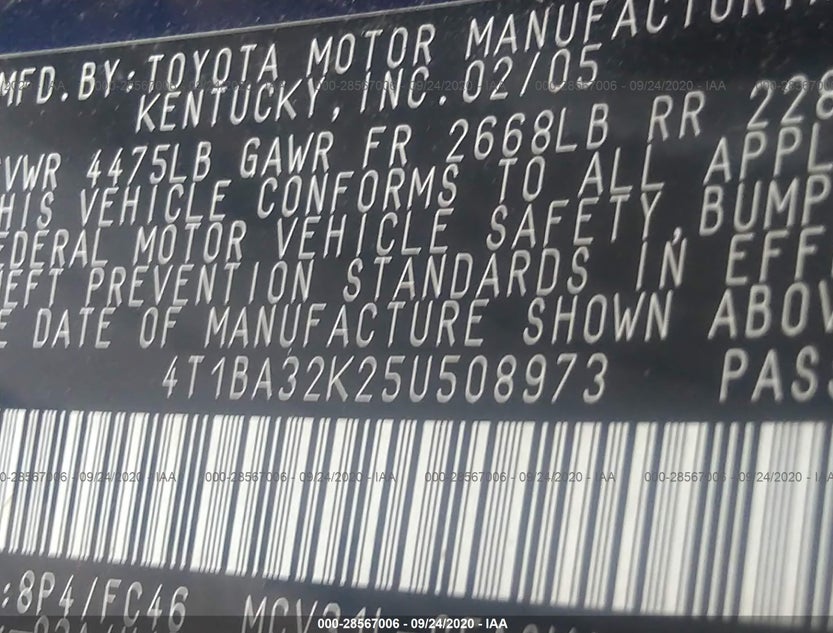 4T1BA32K25U508973