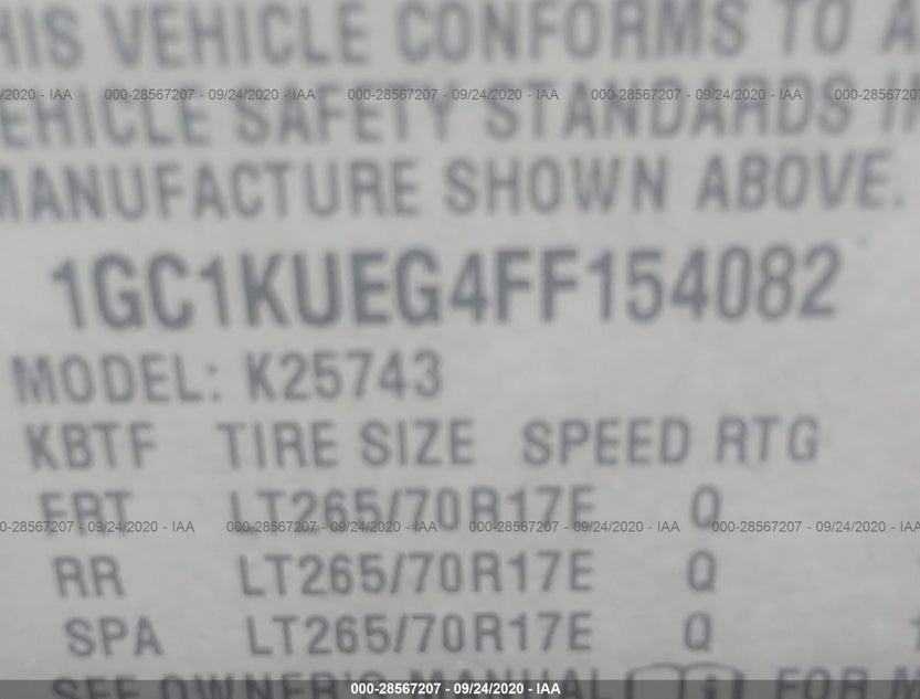 1GC1KUEG4FF154082
