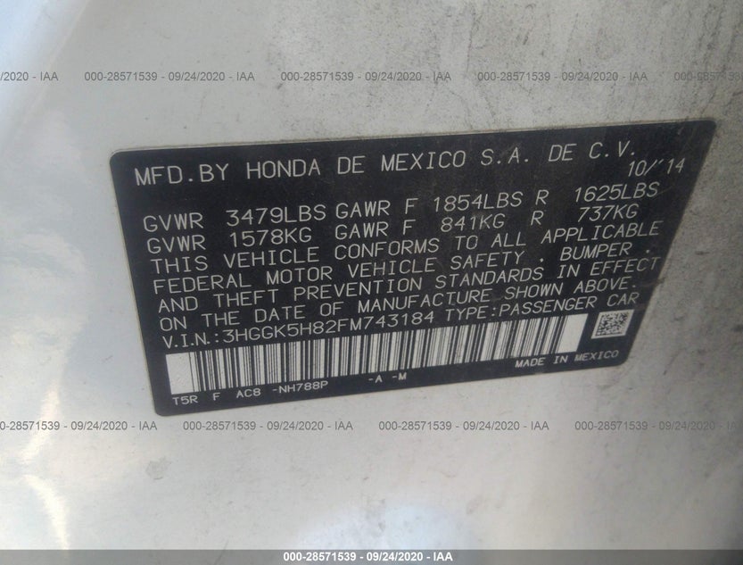 3HGGK5H82FM743184