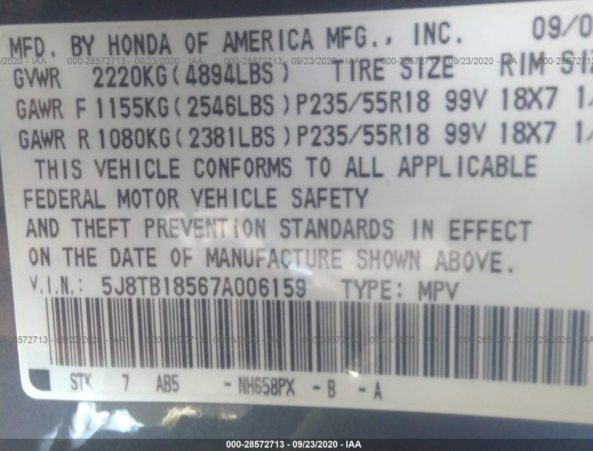 5J8TB18567A006159