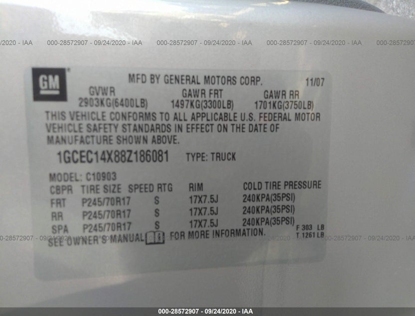 1GCEC14X88Z186081