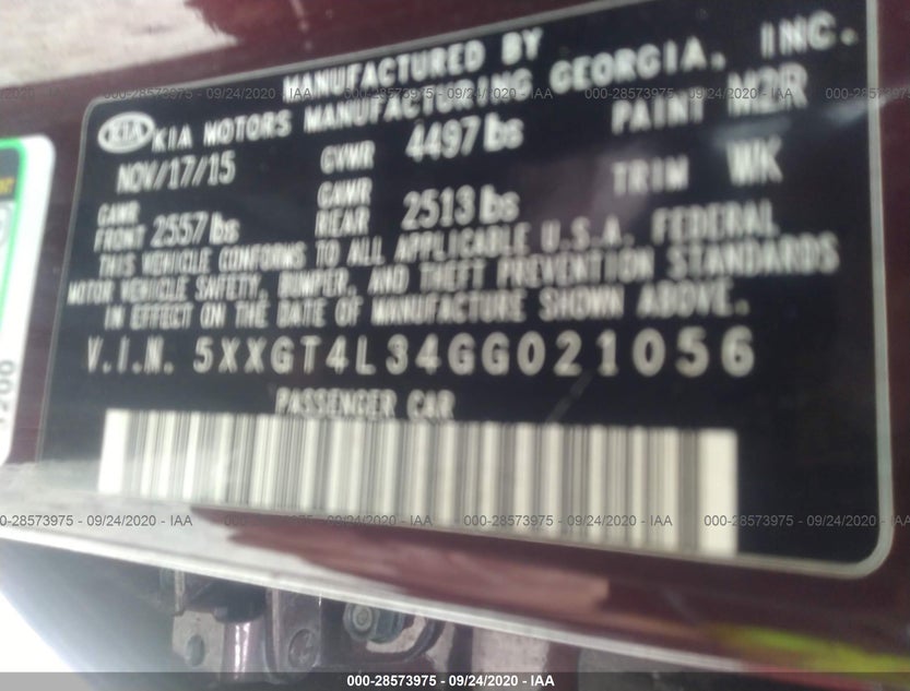 5XXGT4L34GG021056