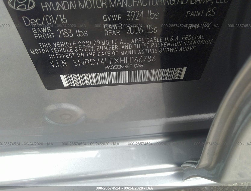 5NPD74LFXHH166786