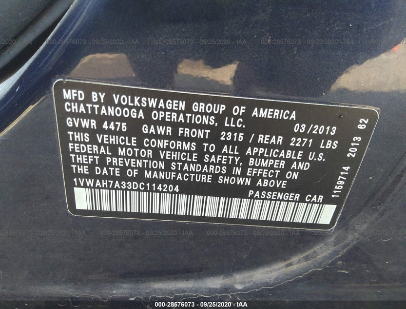 1VWAH7A33DC114204