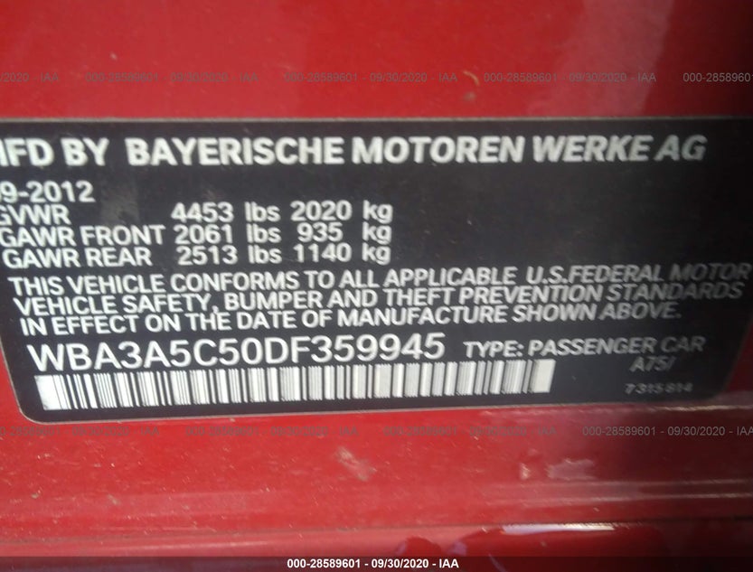 WBA3A5C50DF359945