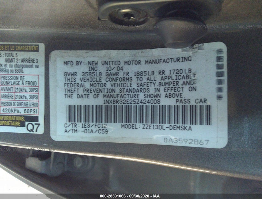 1NXBR32E25Z424008