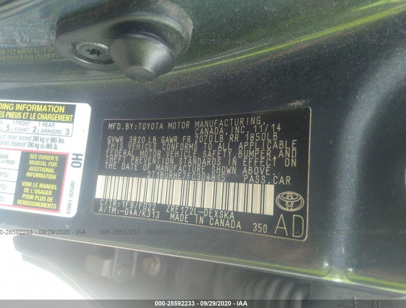 2T1BURHE7FC304815