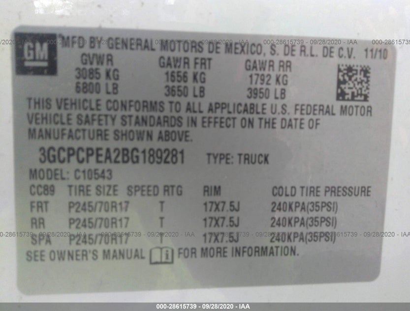 3GCPCPEA2BG189281