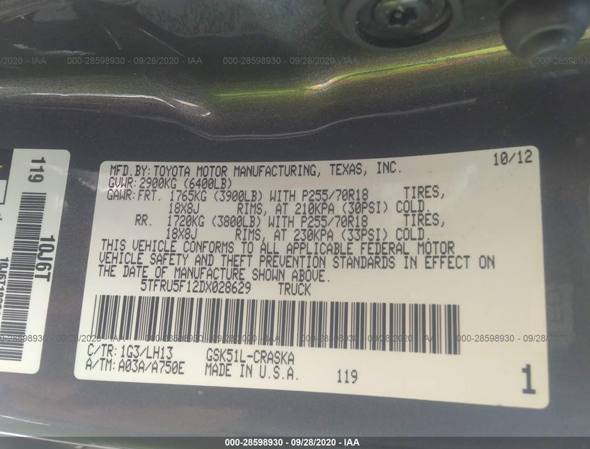 5TFRU5F12DX028629