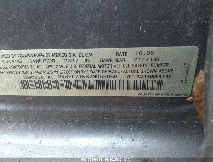 3VWEF71K87M055068