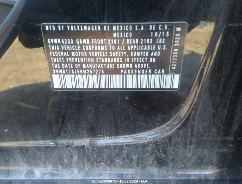 3VWB17AJ5GM257276