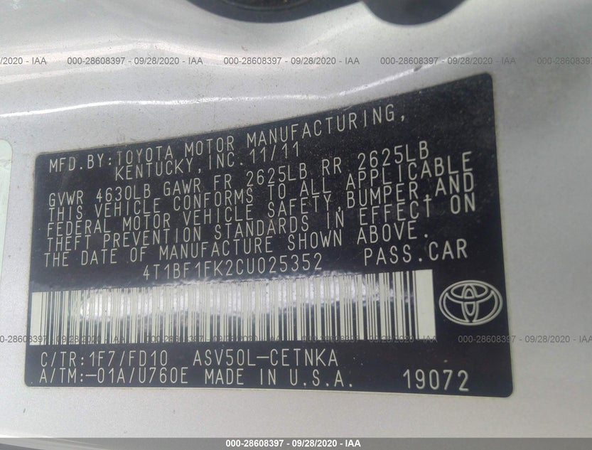 4T1BF1FK2CU025352