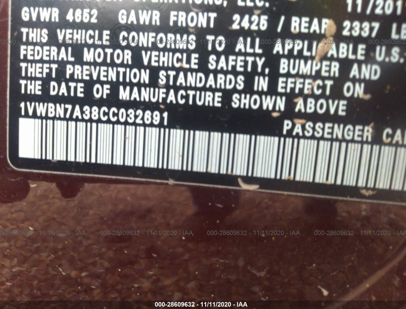 1VWBN7A38CC032691