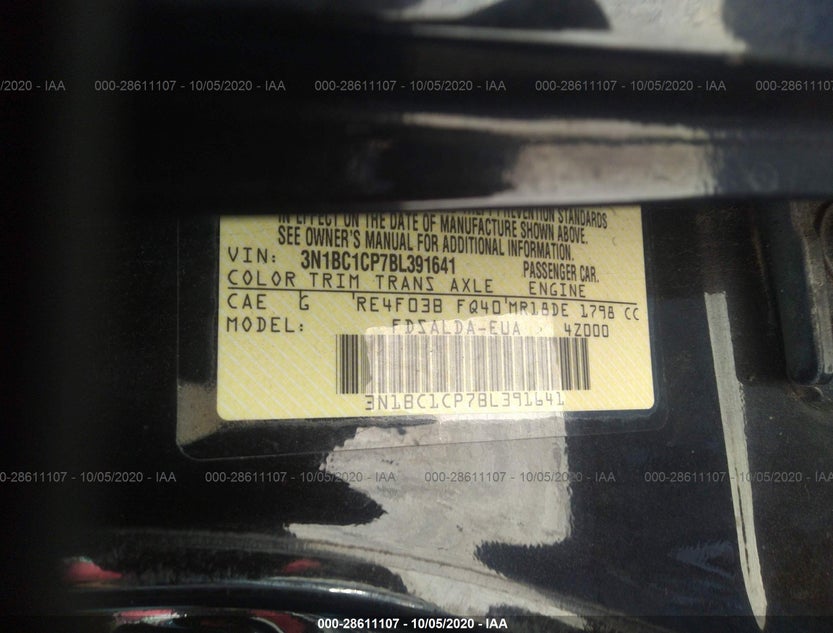 3N1BC1CP7BL391641