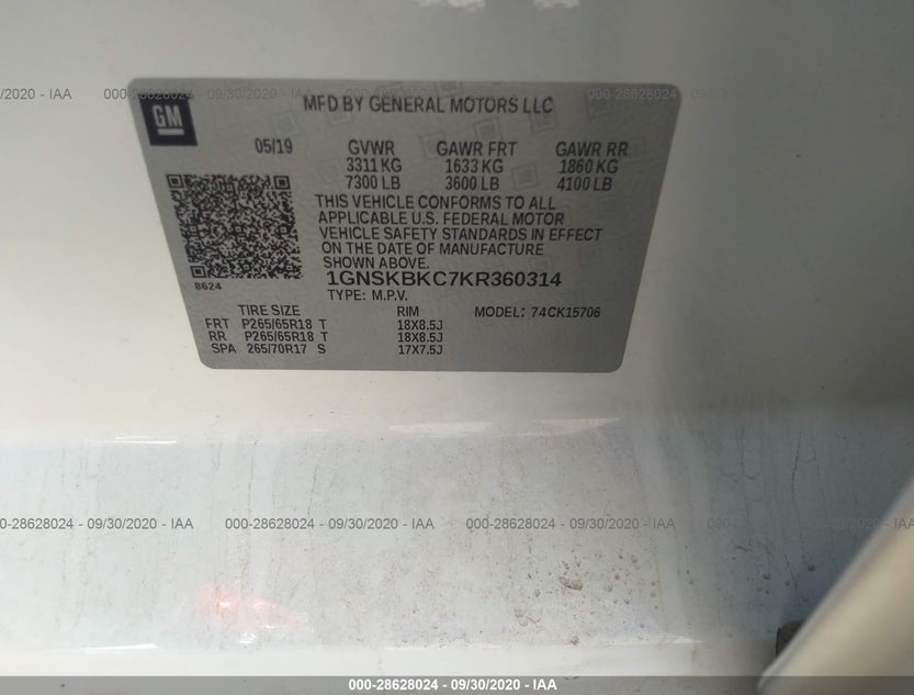 1GNSKBKC7KR360314