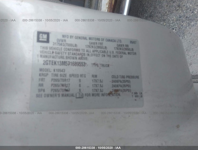 2GTEK13M571689553