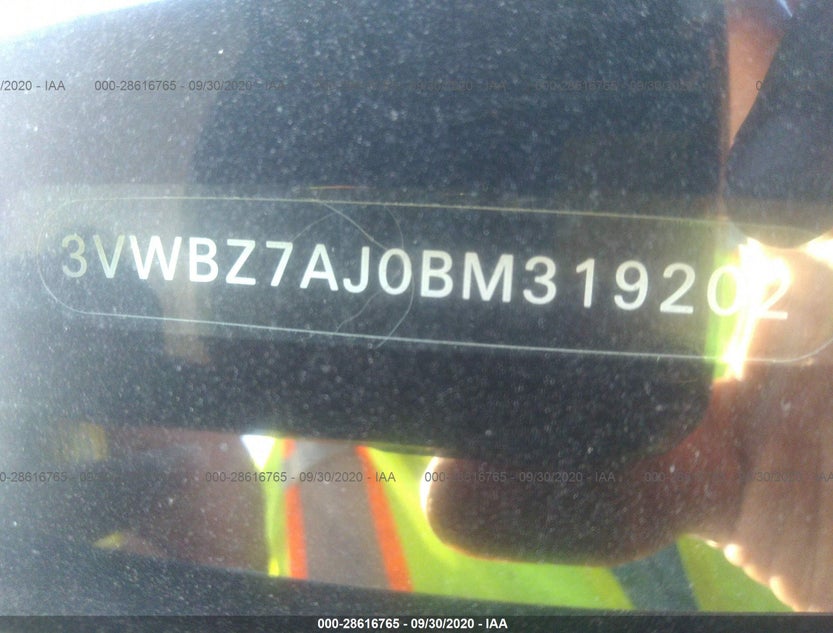 3VWBZ7AJ0BM319202