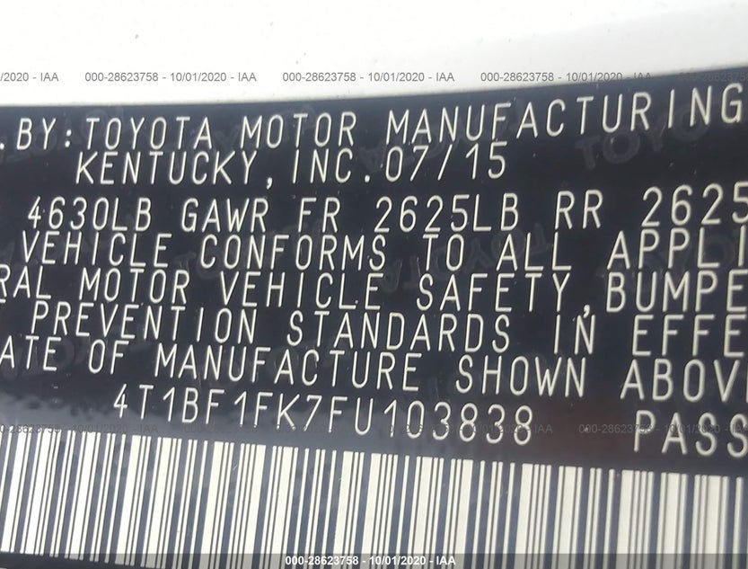 4T1BF1FK7FU103838