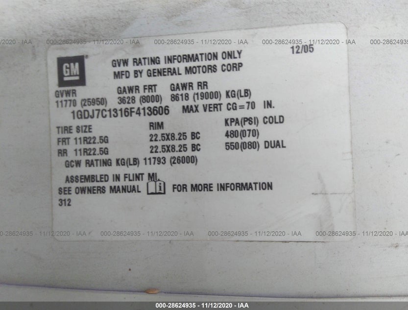 1GDJ7C1316F413606