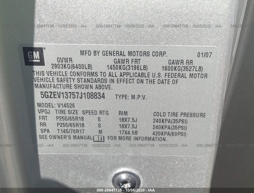 5GZEV13757J108834
