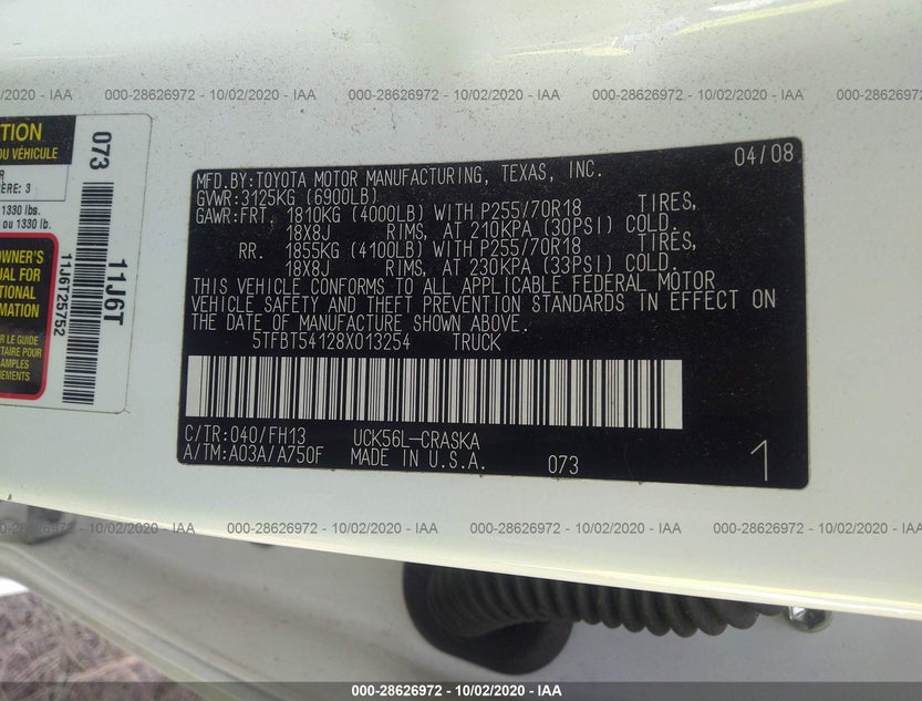 5TFBT54128X013254