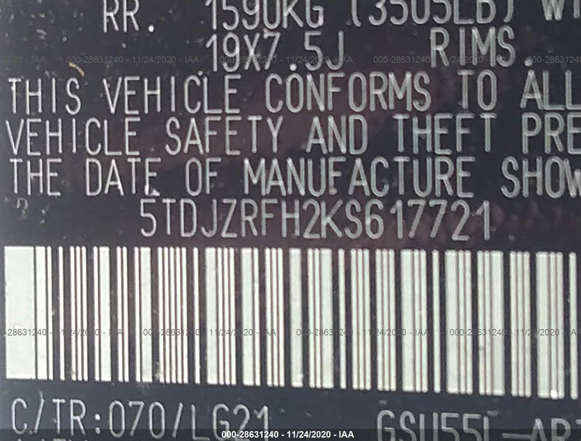 5TDJZRFH2KS617721