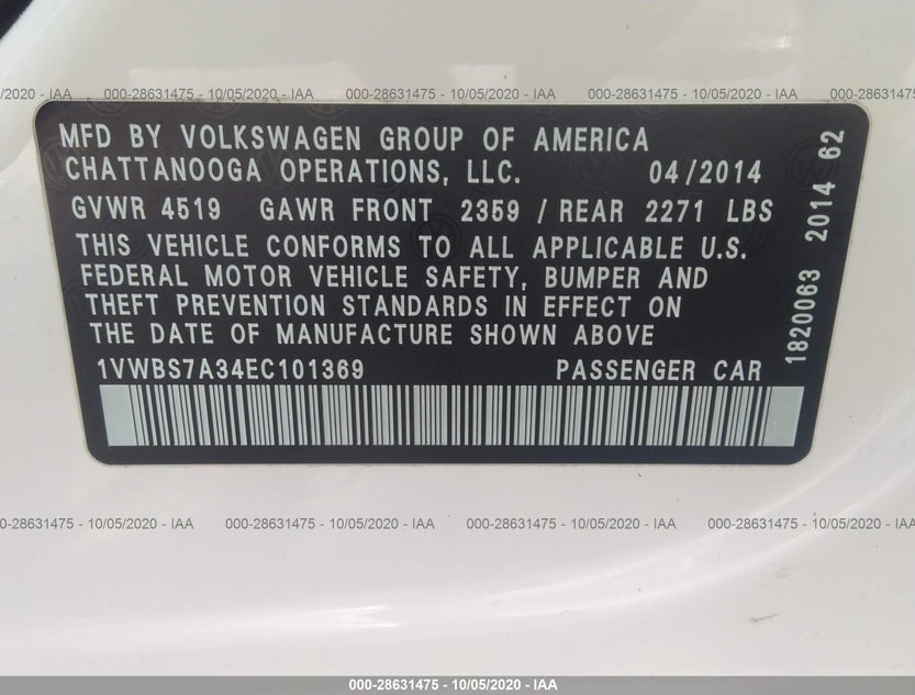 1VWBS7A34EC101369