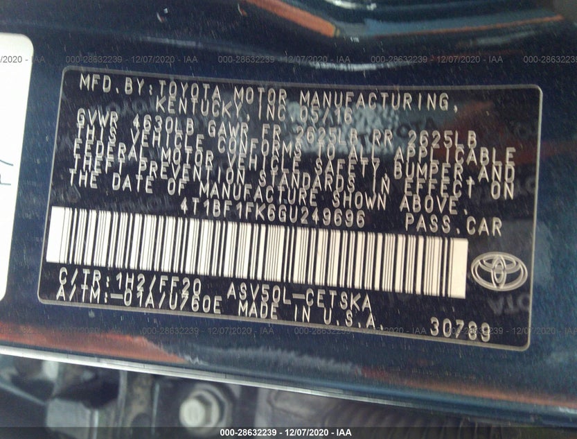 4T1BF1FK6GU249696