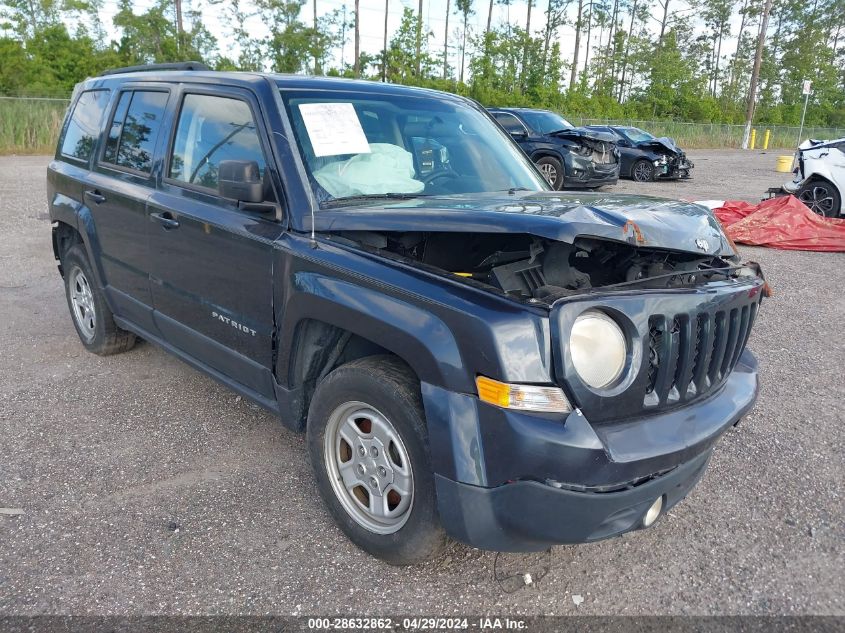 2014 Jeep Patriot Sport VIN: 1C4NJPBB1ED796753 Lot: 28632862