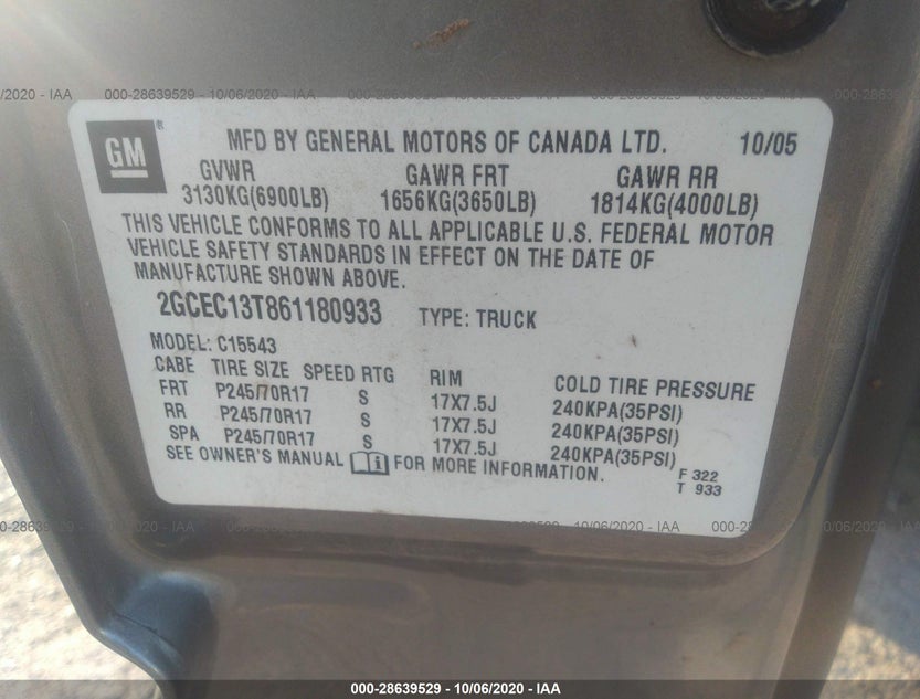 2GCEC13T861180933