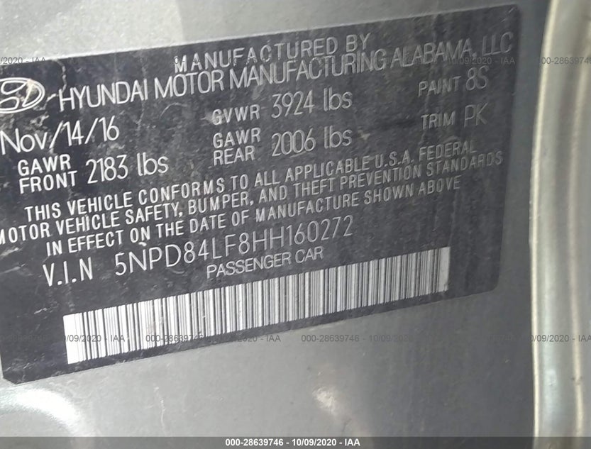 5NPD84LF8HH160272