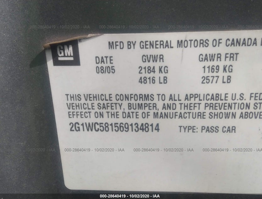 2G1WC581569134814