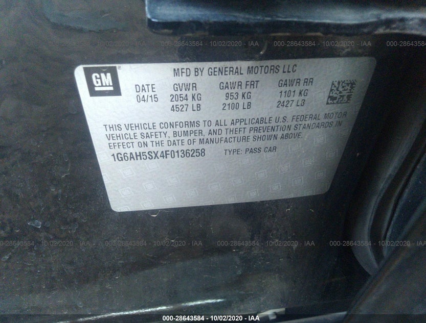 1G6AH5SX4F0136258