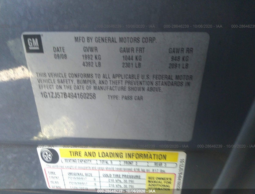 1G1ZJ57B494160258