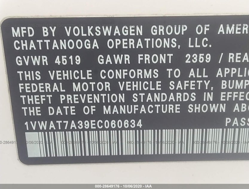 1VWAT7A39EC060634